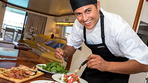 Get your own private chef on your private yacht charter