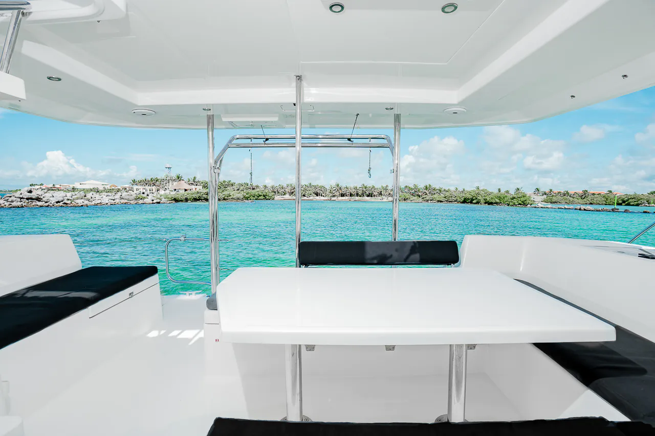 Full open bar on a private catamaran 